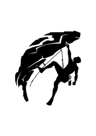 Kaya Tırmanma Dağcı Vinil Çıkartması Araba Sticker