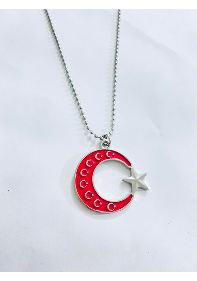 Ay Yıldız Türk Bayrağı Kolye Çok renkli 25309020