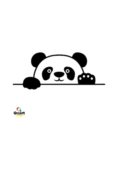 Panda Bagajdan Bakan Panda Oto Cam Sticker