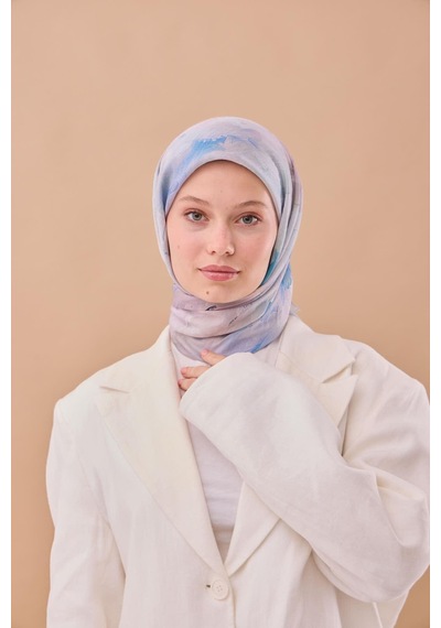 Silk Home Olinda İpek Eşarp 47004-11 Gri, Mavi, Pembe, Siyah, Pudra