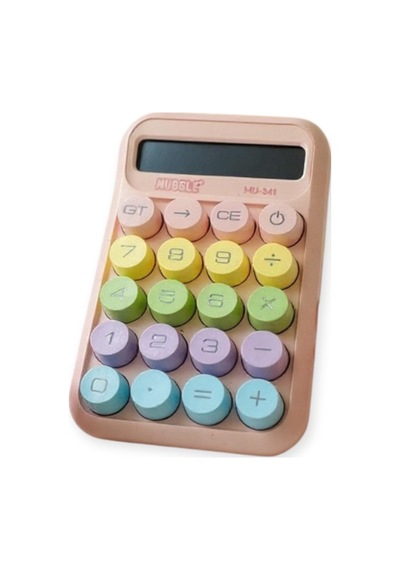 Mu-541 10 Haneli Hesap Makinesi Pempe Renkli Çok Renkli