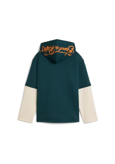 Puma Mid 90s Layered Çocuk Yeşil Kapüşonlu Sweatshirt Yeşil