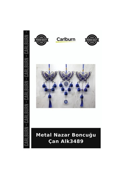 Özel Üretim Dekoratif Hediyelik Duvar Süsü El Yapımı Geleneksel Metal Nazar Boncuğu Çan Alk3489