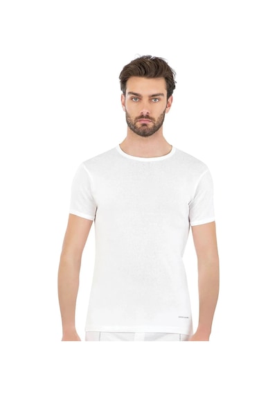 Pierre Cardin 440 Erkek %100 Pamuk Ribana Bisiklet Yaka Yarım Kol Fanila-beyaz Beyaz