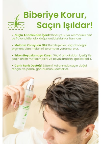 Bade Natural Biberiye Suyu Dökülme Karşıtı ve Saç Uzamasını Saç Toniği 100 ML