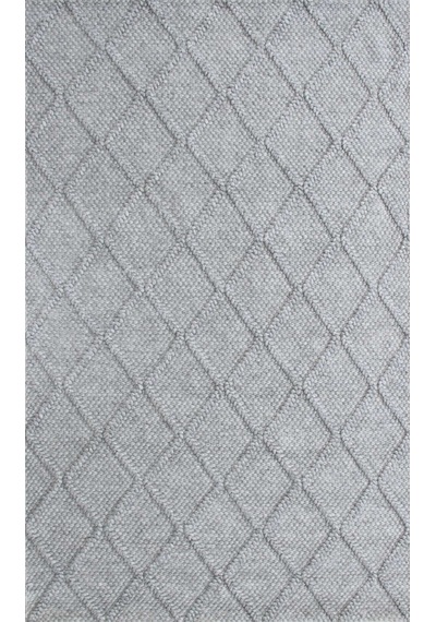 Eko Halı Jade Dıamond Grey Naturel Kazak Örgü Desenli El Dokuma Örgü Halı - 80X300