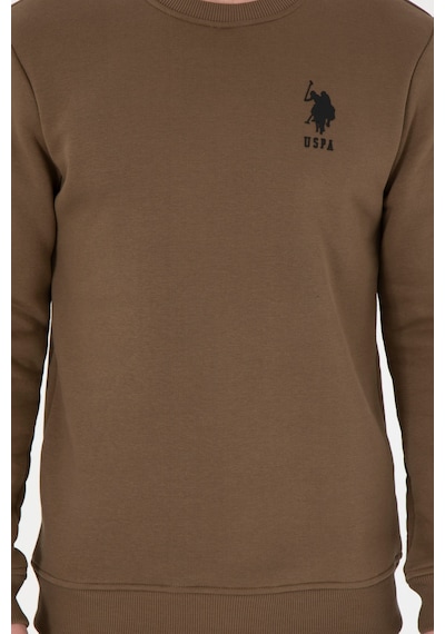 U.S. Polo Assn. Erkek Regular Fit Bisiklet Yaka Haki Sweatshirt 50292596-VR027