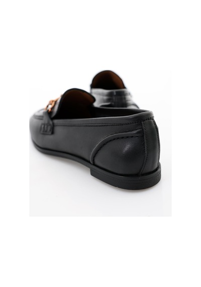 Siyah Deri Loafer 34306-Siyah