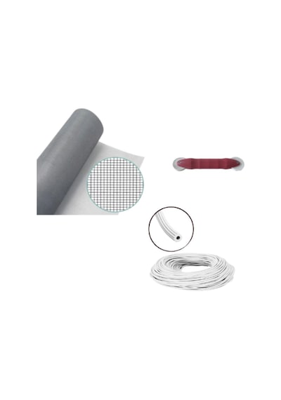 Netpen 3'lü Sineklik Seti 1000x100 Cm Tül, 28 Mt. Beyaz Conta, Fitil Çekme Aparatı 1000x100 Cm