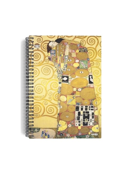 Gustav Klimt/the Embrace, 1905-09 / Spiralli Defter 14 / A5 / Çizgisiz / 100 Sayfa / Sanat