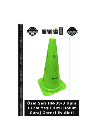 Özel Seri Hn-38-3 Huni 38 Cm Yeşil Hızlı Dolum Garaj Gereci Ev Aleti