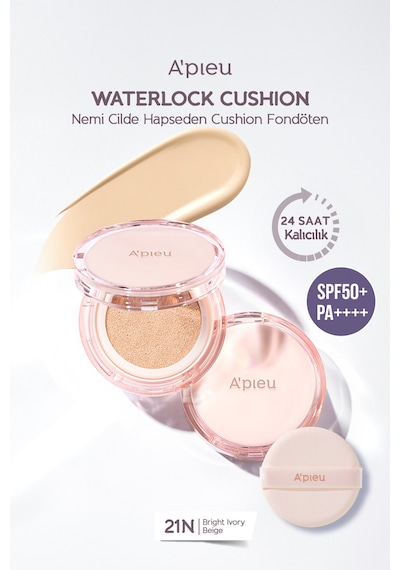 24 Saat Kalıcı Esans İçeren Nemlendirici Cushion A'pıeu Waterlock Cushion 21n Spf50+/pa++++ 21 43088978