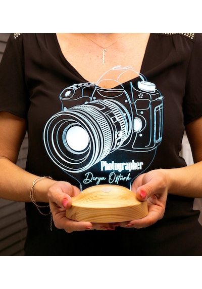 Fotoğrafçı Hediyesi DSLR Fotoğraf Makinesi Kişiye Özel Gece Lambası