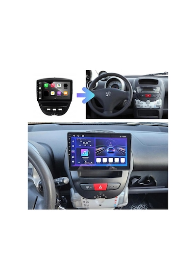 Peugeot 107 Android Multimedya Sistemi 2-32 Myway 2007-2013 9"