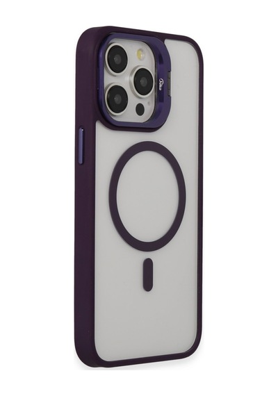 Joko Apple Uyumlu iPhone 14 Pro Kılıf Roblox Lens Magsafe Standlı Kapak - Derin Mor Derin mor