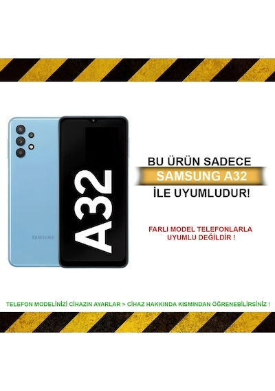 Samsung Uyumlu Galaxy A32 Kılıf Kamera Korumalı Renkli Kenar Ve Çerçeve Tasarımlı A Kalite Kapak