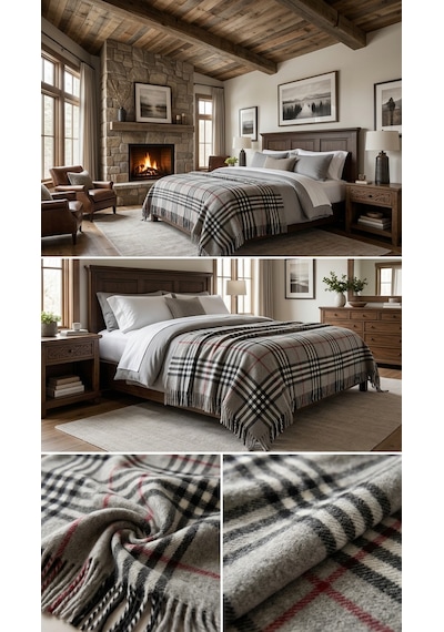 Gençev Home &Selin& %100 Saf Yün Scotch Battaniye Battal Boy (529588835) Karışık
