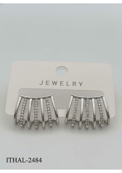 Küpe Metal İş Kadını Stili Zarif Hediye Model 347453 Çok Renkli