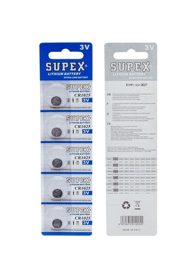 Supex Cr1616 3v Lityum 5 Li Paket Pil