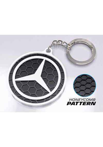 Markanıza Özel Petek Desenli Mercedes Benz Logolu 3d Anahtarlık