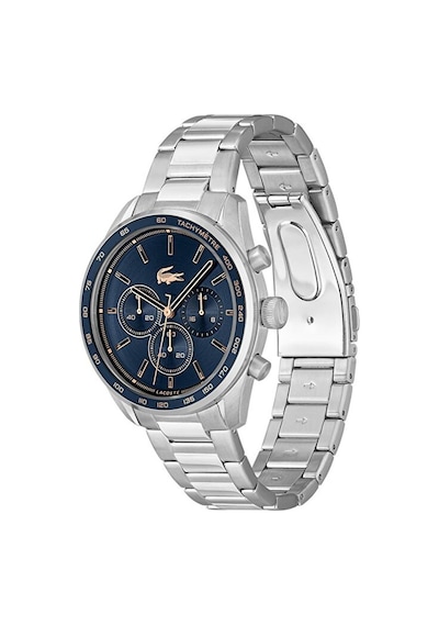 Lacoste 2011380 Quartz Çelik Gri Mavi Kadran 42 Mm Erkek Kol Saati