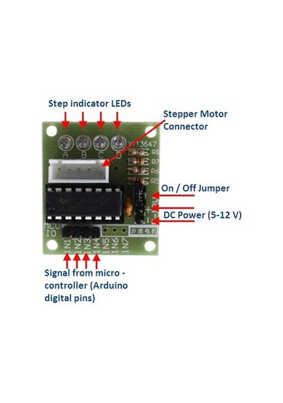 12V 28Byj48 Step Motor + Uln2003A Sürücü Kartı