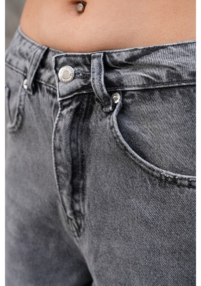 Cool Tarz Miami Antrasit Straight Wide Kadın Jean Antrasit Antrasit