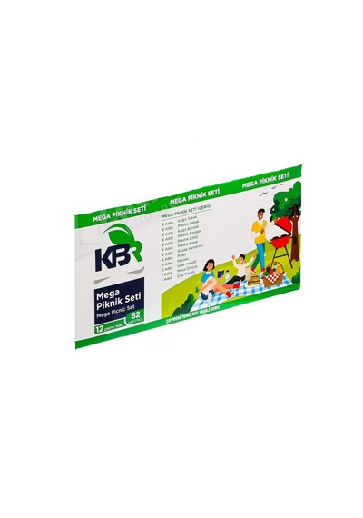 Kbr Mega Piknik Seti 12 Çeşit 62 Parça X 5 Set Çok Renkli