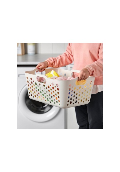 Çamaşır Sepeti Kırık Beyaz 38 Lt Genişlik: 54 Cm Derinlik: 40 Cm Yükseklik: 25 Cm Bej - 821025787 Bej