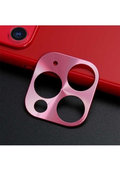 Apple Uyumlu iPhone 11 Pro Zore Metal Kamera Koruyucu Rose Gold