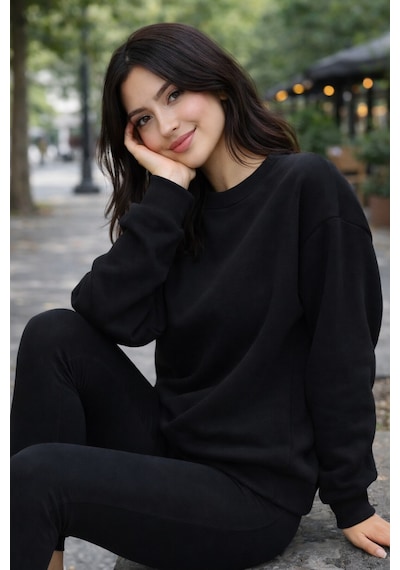 Buyolog Kadın Oversize Premium 3 İplik Şardonlu Sweatshirt Çok Renkli