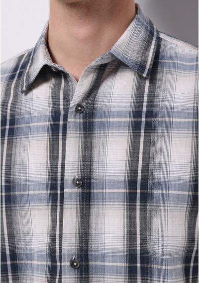 Colin's Colins Regular Fit Shirt Neck Ekoseli Erkek Gri Uzun Kol Gömlek Cl1075650 Q1.v1 Grc Gray Check