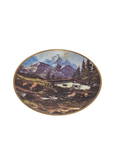 Kahla Vintage Alp Dağları Temalı Porselen Duvar Tabağı 19,5cm 004