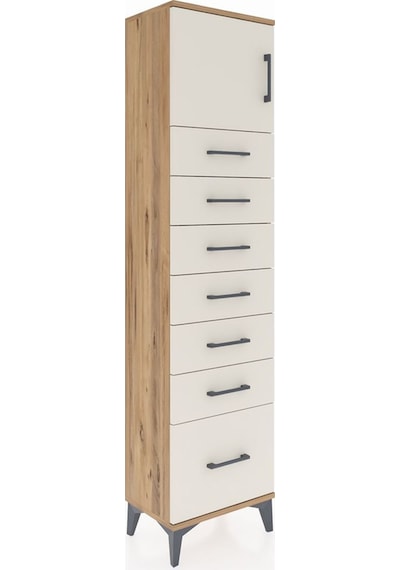 Arges Dolap Tek Raflı 7 Çekmeceli Tek Kapaklı 44x30x182 Çam-a... Çam Arges Dolap Tek Raflı 7 Çekmeceli Tek Kapaklı 44x30x182 Çam-a... Çam