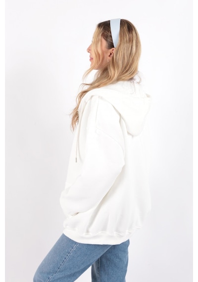 Busem W0008672 Kadın Sweatshirt W0008672-R0462 Ekru