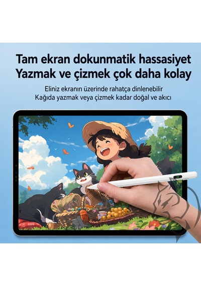 Aktif Stylus Kalem, İpad, İphone Ve Android Tabletler İle Uyumlu, 4 Led Işıklı Pil Göstergesi, Usb-c Şarjlı, Bluetooth Gerektirmez, Hassas Kapasitif Dokunmatik Kalem, Beyaz Belirtilmemiş Aktif Stylus Kalem, İpad, İphone Ve Android Tabletler İle Uyumlu, 4 Led Işıklı Pil Göstergesi, Usb-c Şarjlı, Bluetooth Gerektirmez, Hassas Kapasitif Dokunmatik Kalem, Beyaz Belirtilmemiş