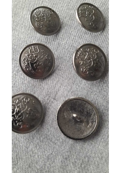 Sıysh Nıkel Metal Düğme 17 Mm 6 Adet