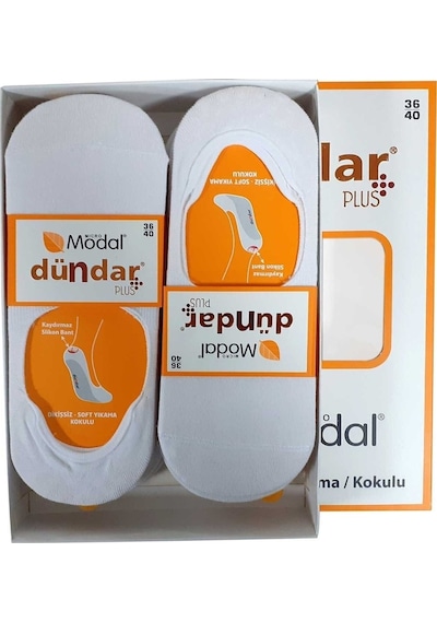 Dündar Çorap Modal Plus Babet Dikişsiz / Soft Yıkama / Kokulu 12 Çift Kadın 001