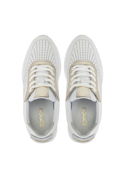 Tamer Tanca Kadın Hakiki Deri Beyaz Sneakers & Spor Ayakkabı 773 26551 Bn Ayk Y26 Beyaz/l.gold