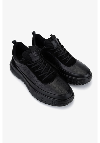 Valmenti Erkek Hakiki Deri Siyah Sneakers & Spor Ayakkabı 381 22487 Erk Ayk Sk25-26 Sıyah Siyah