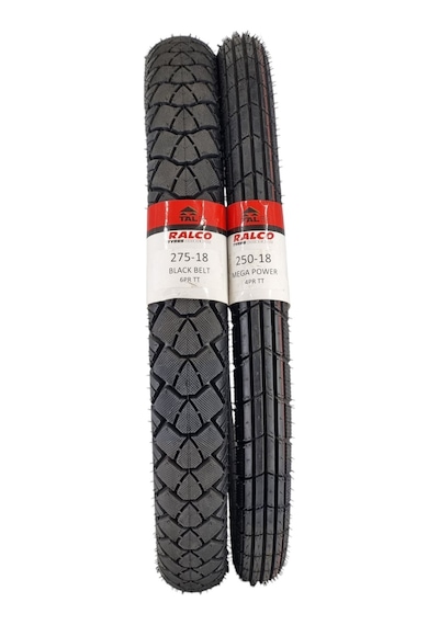 Kuba Cg  Falcon  Masti  Mondial  275-18 Tt Ve 250-18 Tt Tubetype Lastik Set