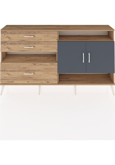 Arges Konsol 4 Raflı 3 Çekmeceli 2 Kapaklı 176x30x99 Çam-antrasit Çam-antrasit/çam Arges Konsol 4 Raflı 3 Çekmeceli 2 Kapaklı 176x30x99 Çam-antrasit Çam-antrasit/çam