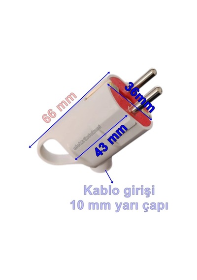 Arvia Topraklı Fiş Kulplu Beyaz 16 Amper 220 Volt Ip20 Erkek Fiş