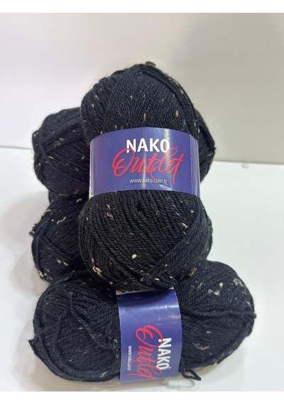 Nako Outlet İhraç Fazlası El Örgü İpi 500gr - Siyah
