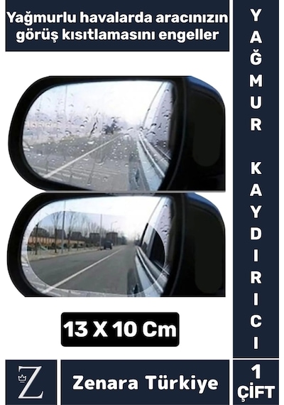 Uzun Ömürlü Sonbahar Kış Araç Görüş Koruma Montajsız Yan Ayna Yağmur Kaydırıcı Cam Film 1 Çift