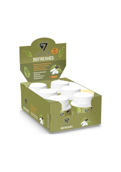 7stıck Sekersız Cardamom Aromalı Draje Sakız 60 Pcs 6adet