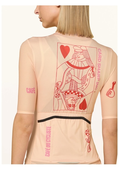 Cafe Du Cycliste Kadın Radtrikot Angelına Performance Fit T-shirt Turuncu Xl