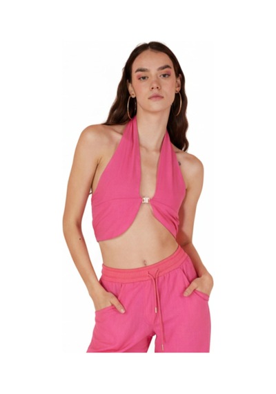 Holly Lolly Koton Kumaş H Aksesuarlı Rise Bluz Pembe