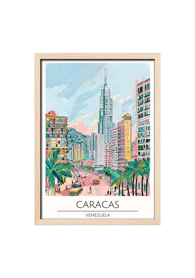 Bogotá Colombia Travel Poster Ahşap Çerçeveli Dekoratif Duvar Tablosu Ahşap 01