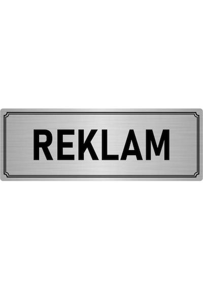 Metal Yönlendirme Levhası, Departman Kapı İsimliği Reklam 10x20 cm Gümüş Renk